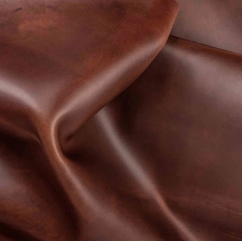 Piel Para Tapicería, Color Terracota, Piel Original 100% - maxipiel