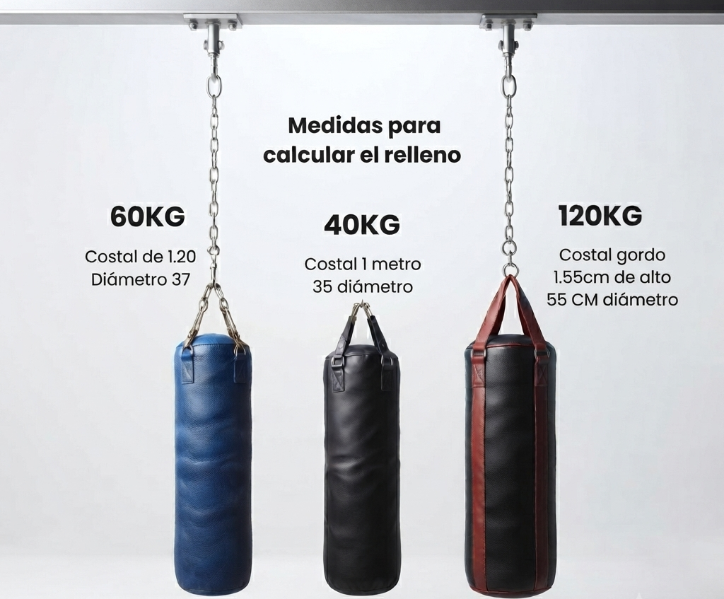 Relleno de Costal de Cuero — Saco de Box, MMA y Karate - maxipiel
