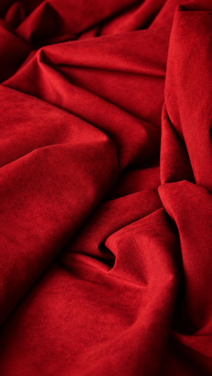 Alcántara sintética rojo: textura de la tela