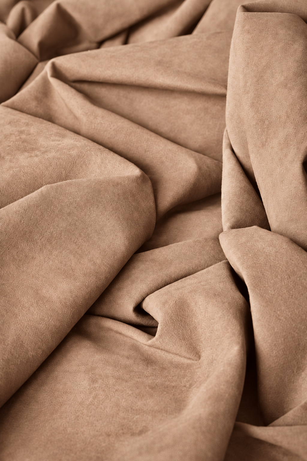 Alcántara sintética beige: textura de la tela