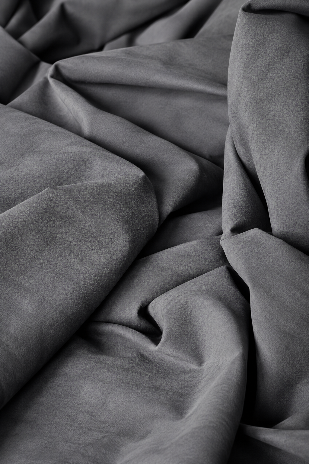 Alcántara sintética gris: textura de la tela