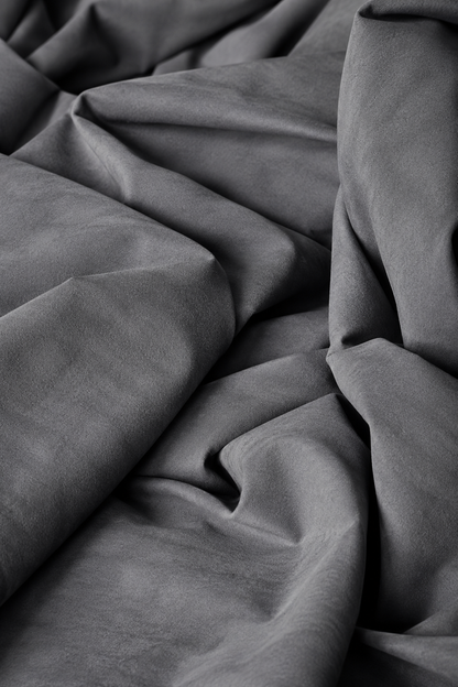 Alcántara sintética gris: textura de la tela