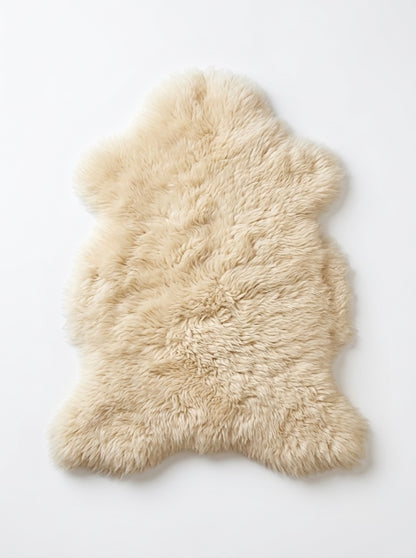 Zalea de Piel de Borrego Natural — Suave y Cálida para Sillón, Cama o Piso