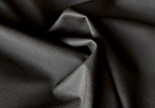 Cuero Top Grain Negro Fondo Azul