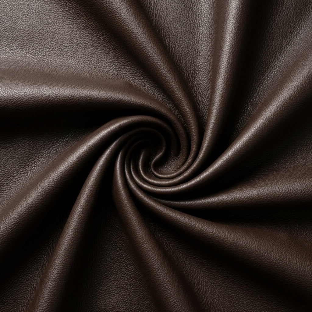 Cuero Top Grain Negro Grabado Italiano