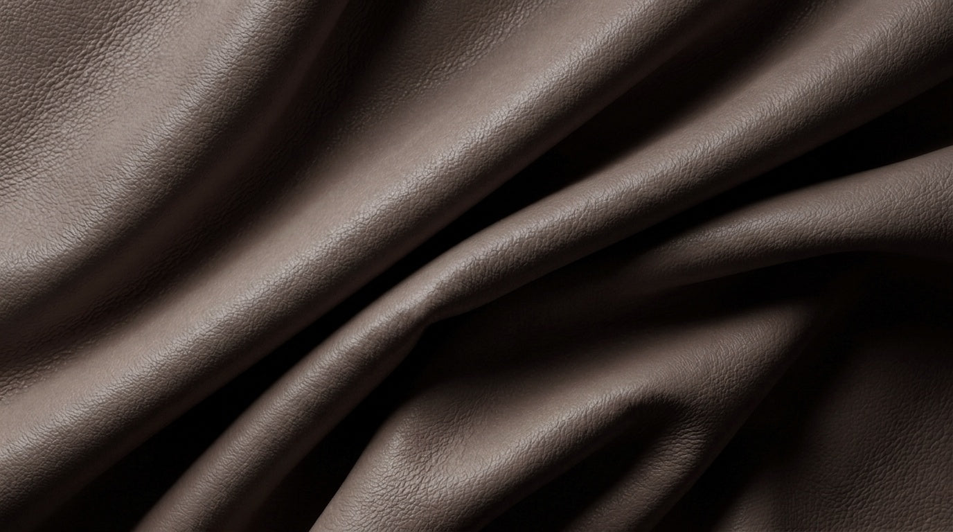 Cuero Top Grain Negro Grabado Italiano