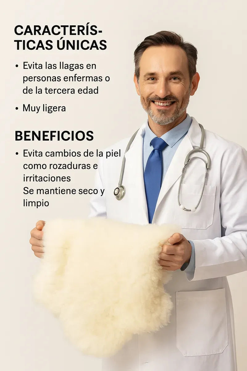 Zalea Piel De Borrego Natural Grande Terapeutica Enfermos - maxipiel